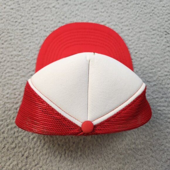 Vintage Trucker Hat Snapback Cap Sydney Australia Red White Rope Mesh Foam 80s - Picture 4 of 8